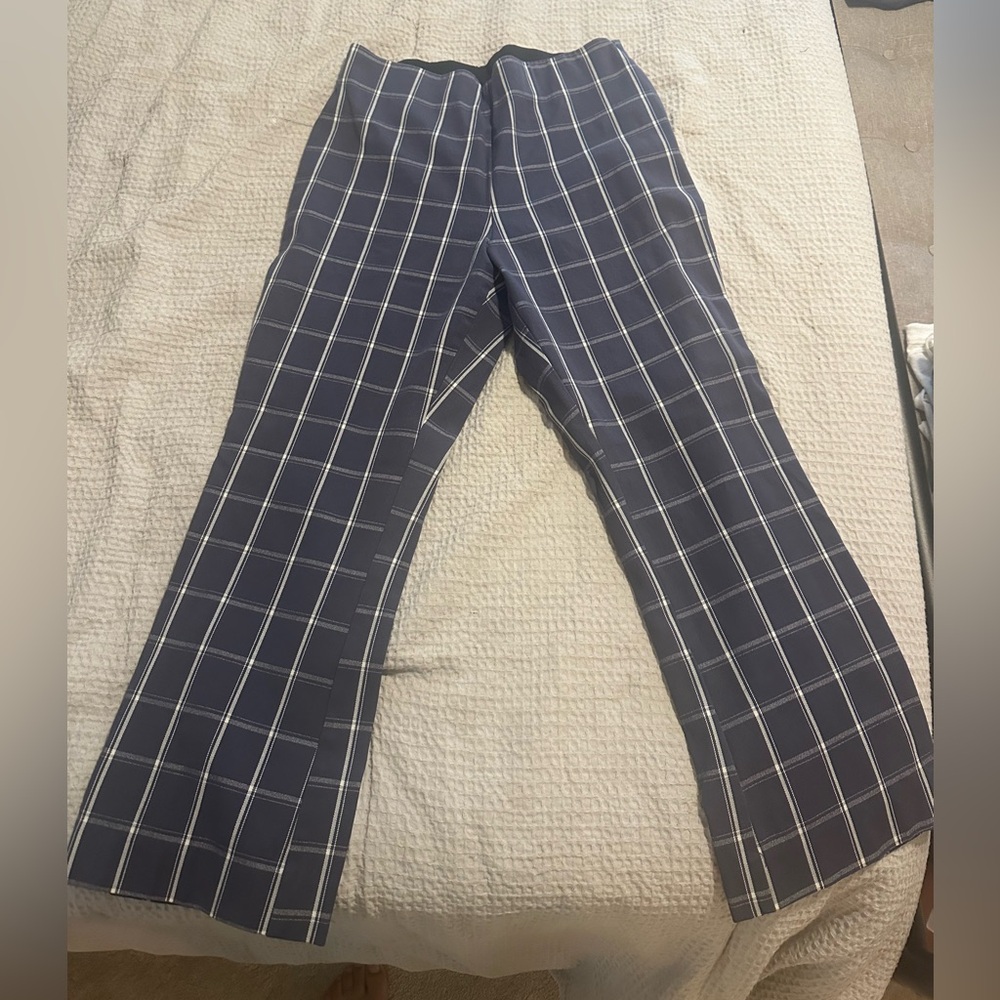 Blue stripe elastic band dress pants